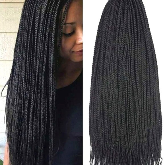 Crochet Braids Natural Black Hair Extensions 24" Synthetic 176 Strands Bundle
